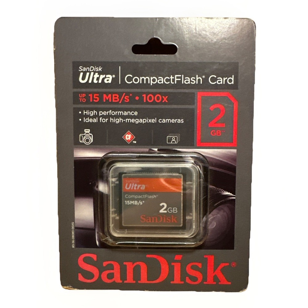 SANDISK Ultra CompactFlash 2GB Memory‎ Card 15MB/s 100x Speed SDCFH-002G-A11 NEW